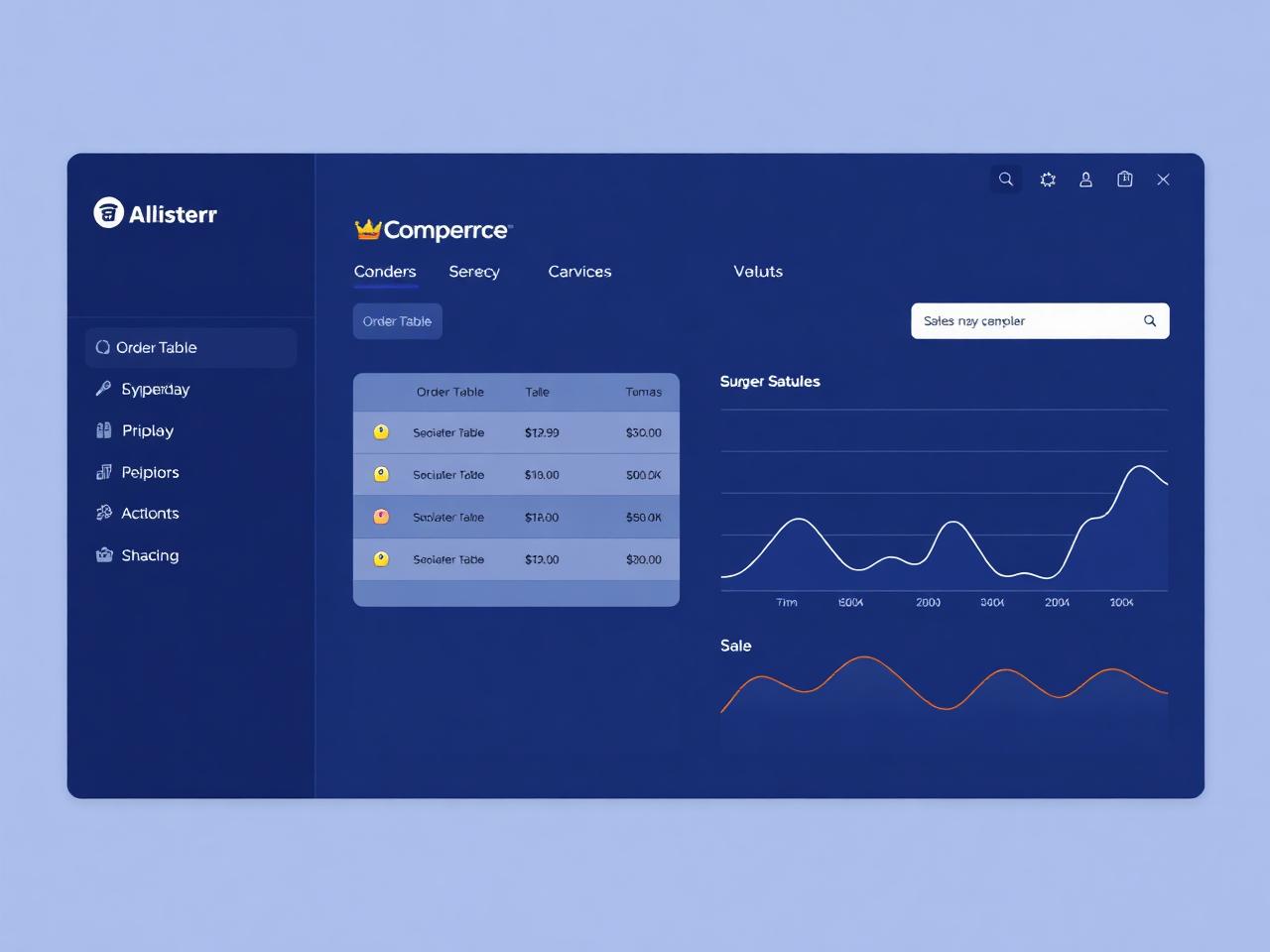 Ordersini website mockup